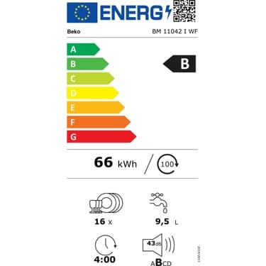 Beko BM 11042 I WF 16 Kişilik Tam Entegre Bulaşık Makinesi Inox 5