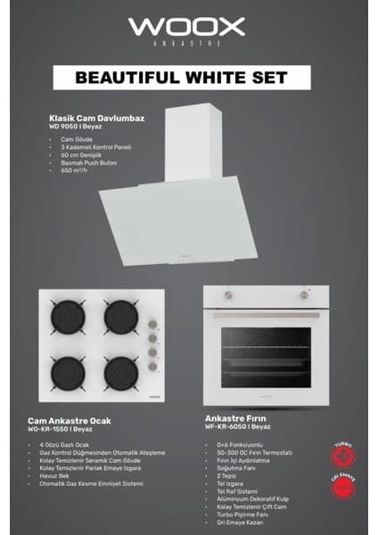 Woox Beautiful White Ankastre Set