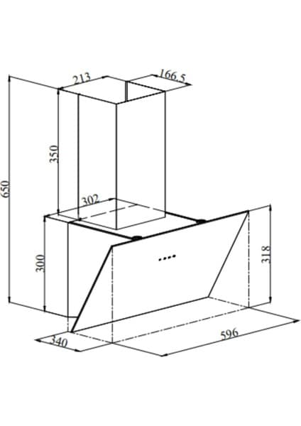 Luno 3481 60 cm Gri Davlumbaz