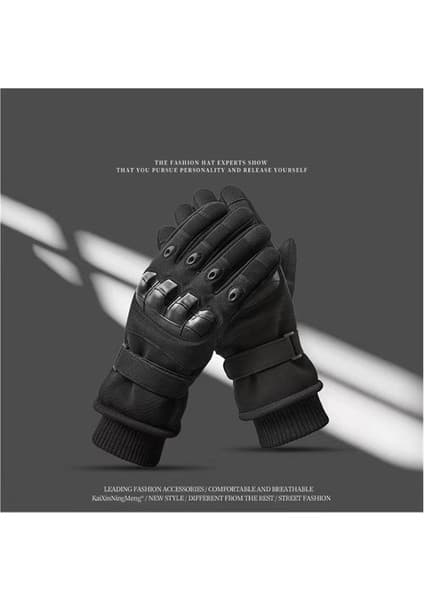 TY7i Kış Açık Sürme Polar Motosiklet Taktik Eldiven 5