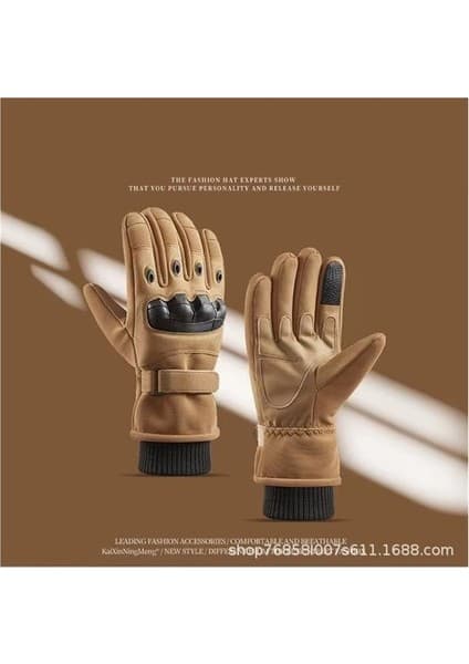 TY7i Kış Açık Sürme Polar Motosiklet Taktik Eldiven