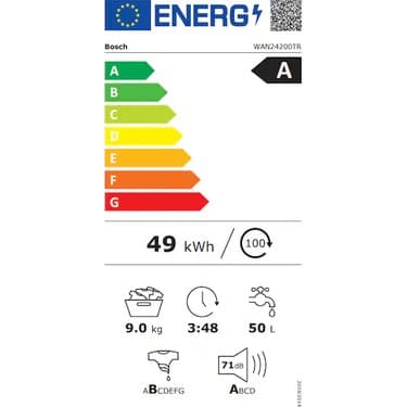 Bosch WAL24PH0TR 1200 Devir 10 kg Çamaşır Makinesi 4