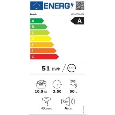 Bosch WGA252ZXTR A Enerji Sınıfı 10 kg 1200 Devir Çamaşır Makinesi 5
