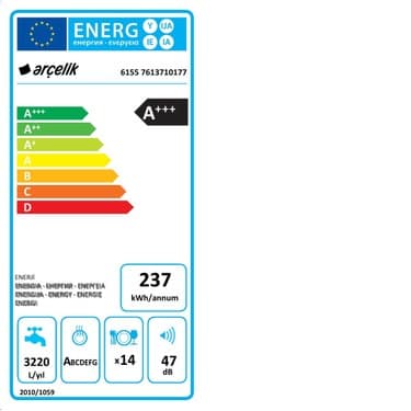 Arçelik 6155 Bulaşık Makinesi 5