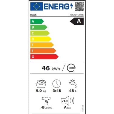Bosch WGA244ZXTR A Enerji Sınıfı 9 kg 1400 Devir Çamaşır Makinesi 2