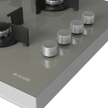 Arçelik Stoc 828 G Set Üstü Ocak 4 Gözlü Cam Yüzey 60 cm Gri 3