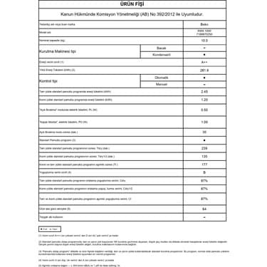 Beko KMX 1000 10 Kg Kurutma Makinesi 6