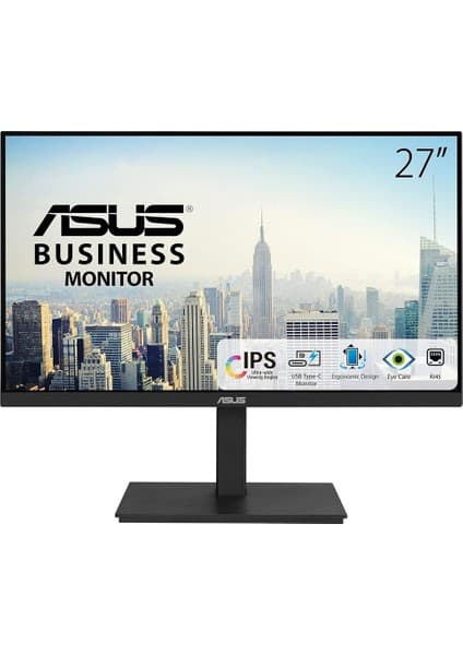Asus VA27ECPSN 27 IPS FREESYNC 1920x1080 5MS 75HZ DP HDMI USB-C USB MM VESA 3YIL RJ45, EYECARE, FLICKER-FREE,CERCEVESIZ,DUSUK MAVI ISIK Monitör