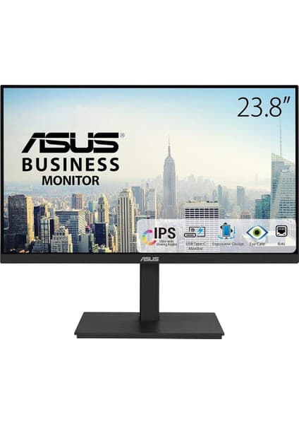 Asus VA24ECPSN 23,8 IPS FREESYNC 1920x1080 5MS 75HZ DP HDMI USB-C USB MM VESA 3YIL RJ45, EYECARE, FLICKER-FREE,CERCEVESIZ,DUSUK MAVI ISIK Monitör