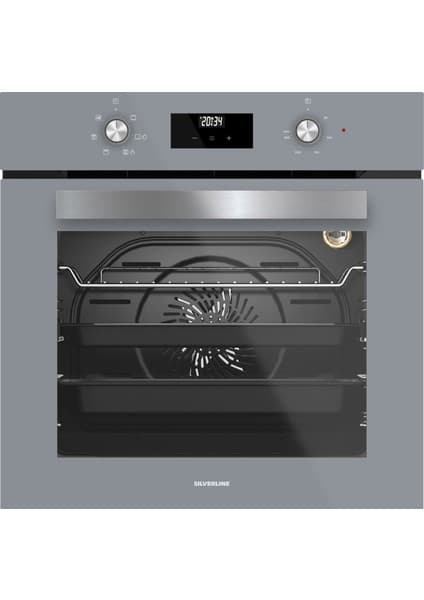 Silverline Beyaz Cam Ankastre Set (3420 Classy Davlumbaz - CS5436W01 Ocak - BO65E1W01 Fırın) 8
