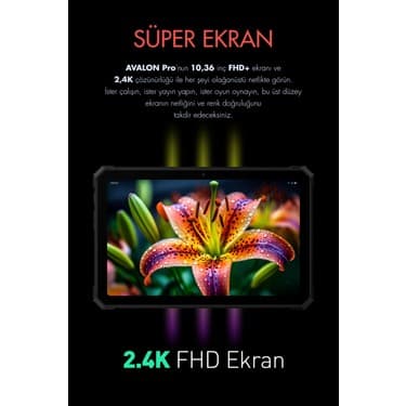 Vorcom Avalon 256 GB Hafıza 8 GB Ram 10.36 Inc 2.4k 22.000 Mah Pil Harman Kardon Profesyonel Oyuncu Tableti 4