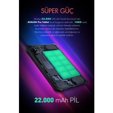 Vorcom Avalon 256 GB Hafıza 8 GB Ram 10.36 Inc 2.4k 22.000 Mah Pil Harman Kardon Profesyonel Oyuncu Tableti 5