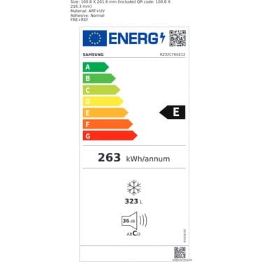 Samsung RZ32C76GE12/TR 7 Çekmeceli Tek Kapılı Dondurucu/buzdolabı 323 Litre 6