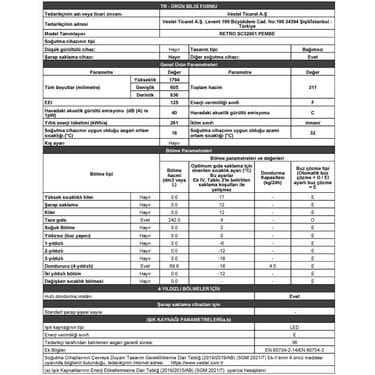 Vestel Retro SC32001 Pembe Statik Buzdolabı 5