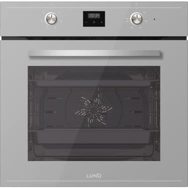 Luno Silverline Luno Ankastre Gri Set ( 3420S Davlumbaz 6502S Fırın CS5335S Ocak ) 4