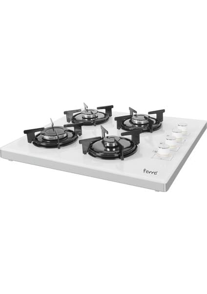 Ferre 2240 Ce Beyaz Emaye Izgara Setüstü Cam Ocak