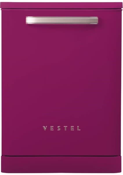 Vestel BM 5001 5 Programlı E Sınıfı Retro Pembe Bulaşık Makinesi 7