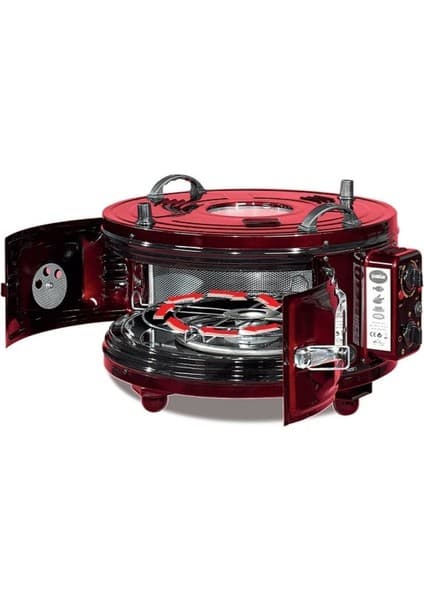 Teknotrust Şamdan Davul 1000T Lüx Büyük Termostatlı Yuvarlak Döner Fırın