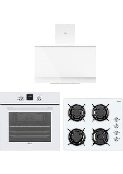 Regal Eğik Beyaz Cam Set 2 (AF 7965 BCY + AO 6041 BC + AD609112 BC)