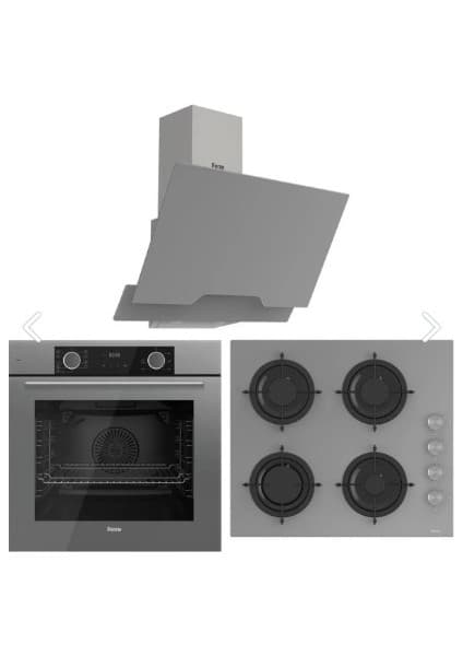 Ferre Fryart Hava Fritözü Fonksiyonlu Ankastre Set Gri (D065 + CS208 + XE63CPR)