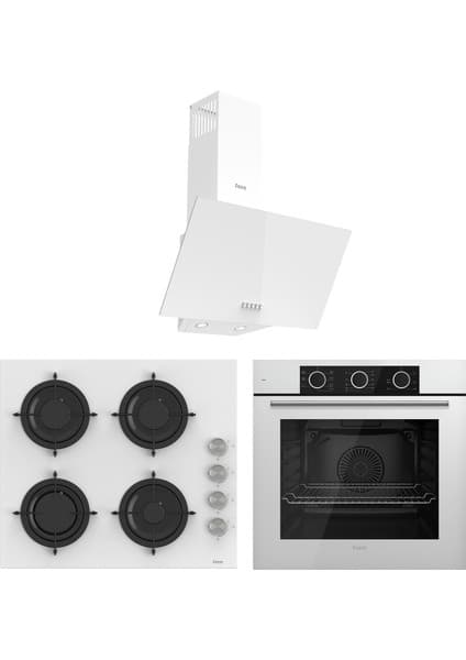 Ferre 3 'lü Beyaz Ankastre Set ( D087+CS206+XE62CB)