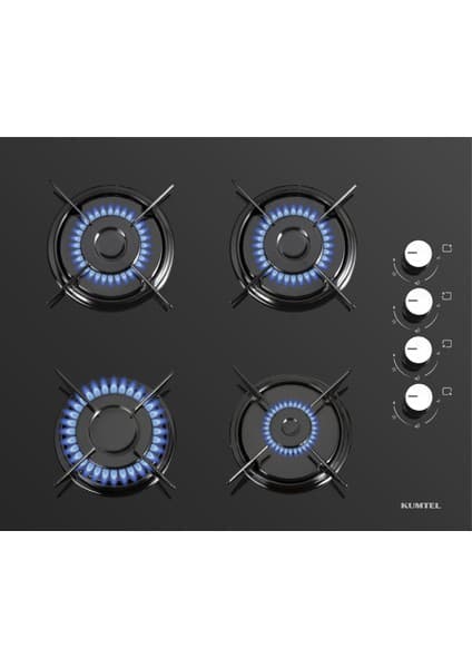 Kumtel KO-40TAHDF Siyah Cam Ankastre Ocak 3