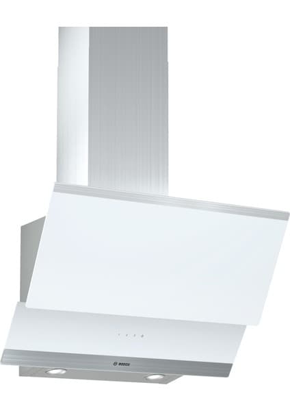 Bosch DWK065G20T Eğimli Davlumbaz Duvar Tipi Beyaz Cam Tasarım 60 cm 540 m3/sa Hava Debisi