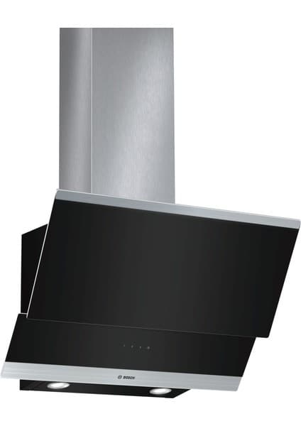Bosch DWK065G60T Eğimli Duvar Tipi Davlumbaz - Siyah Cam & Paslanmaz Çelik