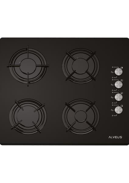 Alveus Gls 640 Siyah Ankastre Cam Ocak 4