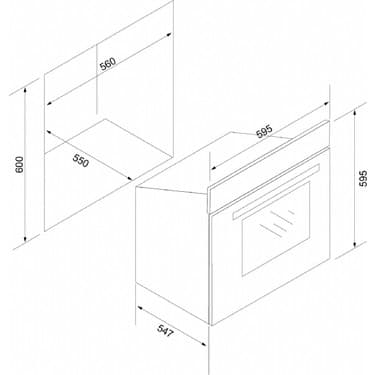 Esty AEF6601W01 Beyaz Fırın 2