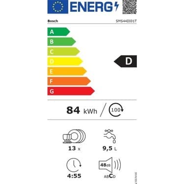 Bosch SMS44DI01T 4 Programlı D Sınıfı Bulaşık Makinesi 4