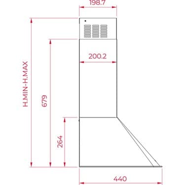 Teka - Dos 90.2 Vn - Duvar Tipi Country Davlumbaz - 631 M³/h - Vanilya - 90 cm - 113010009 3