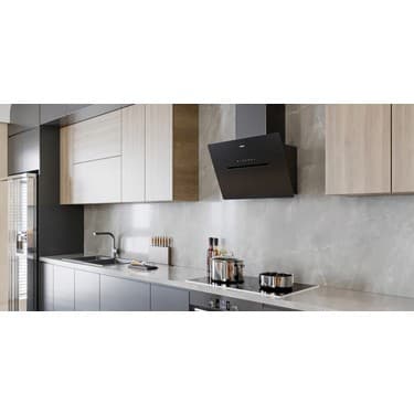 Kügerr D8 90 cm Siyah Sessiz Davlumbaz 6