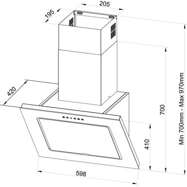 Termikel Ankastre Davlumbaz Cosmos BB60 2