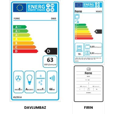 Ferre Fryart Cs Serisi Siyah Ankastre Cam Set (D063 + CS205 + XE63CS) 6