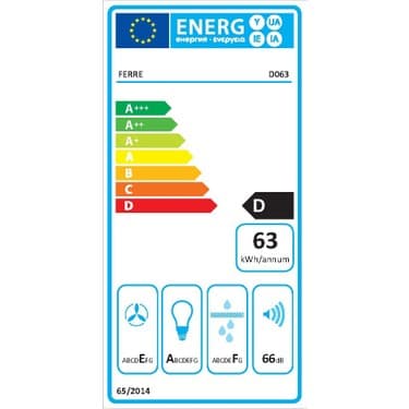 Ferre D063 Çift Camlı Girin Tili Dokunma Tik 60 cm Siyah Davlumbaz 2