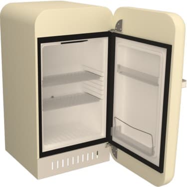 Elektromarla Retro Minibar Mini Buzdolabı Bej 2