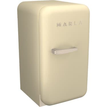 Elektromarla Retro Minibar Mini Buzdolabı Bej 3
