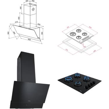 Teka Chef 5 Premium Siyah Ankastre Set (ATV 60.3 - GBE 64002 - HAK 627 BK) 2