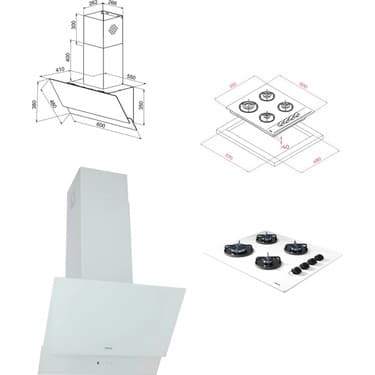 Teka Chef 6 Premium Ankastre Beyaz Set (Davlumbaz, Ocak, Fırın) 2