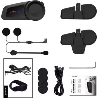 UltraTekno Maxto M2 Su Geçirmez Motosiklet Kask Kulaklık Intercom 5