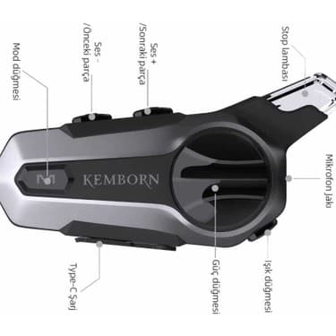 Kemborn X2 Pro 2 Kişilik Evrensel Intercom Bluetooth Kulaklık Seti 2