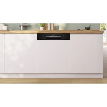 Bosch SMI4IKB50T D Enerji Sınıfı 5 Programlı Siyah Yarı Ankastre Bulaşık Makinesi 3