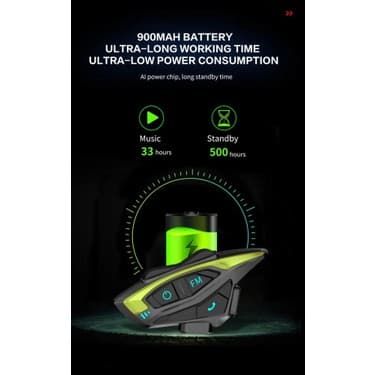 Blic Intercom Kask Kulaklık Bluetooth Motosiklet Kulaklık 5.0 Çift Bağlantı Eşleşme Intercom Universal Shark-02 2