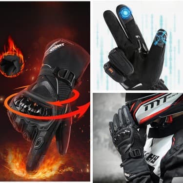 Suomy Geceleri Sıcak Su Geçirmez Anti-Şok Anti-Şok Yansıtıcı Motosiklet Eldivenleri (Yurt Dışından) 3