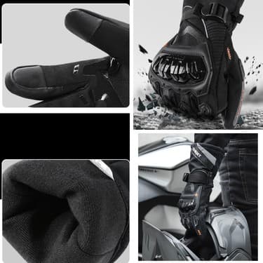 Suomy Geceleri Sıcak Su Geçirmez Anti-Şok Anti-Şok Yansıtıcı Motosiklet Eldivenleri (Yurt Dışından) 5