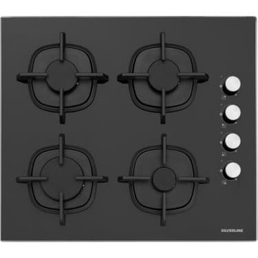 Silverline Siyah Cam Ankastre Set (3490 Oslo Davlumbaz - CS5343B01 Ocak - BO65E1B01 Fırın) 3