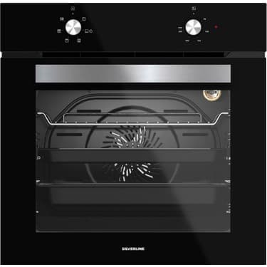 Silverline Siyah Cam Ankastre Set (3490 Oslo Davlumbaz - CS5436B01 Ocak - BO6501B01 Fırın) 4