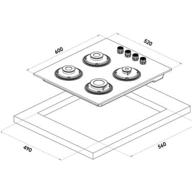 Kumtel Rustik Ankastre Ocak 2