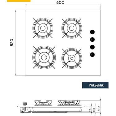 Kumtel Rustik Ankastre Ocak 3